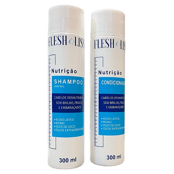 Kit Home Care Nutrição | Cabelos Fortes e com Brilho | Shampoo + Condicionador 300ml