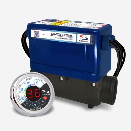 Aquecedor Banheira SPA Sinapse Maxxi Cromo 8000W 220V – Com Cromoterapia
