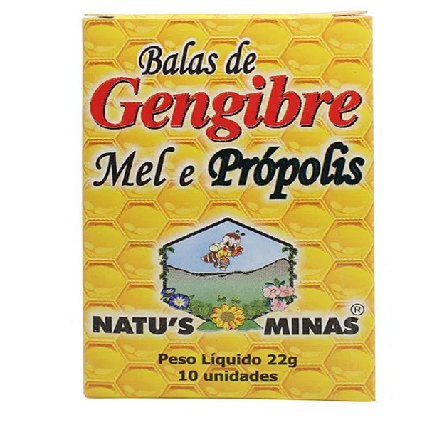 BALA DE GENGIBRE C/10 UNIDADES NATUS S MINAS (CAIXINHA)