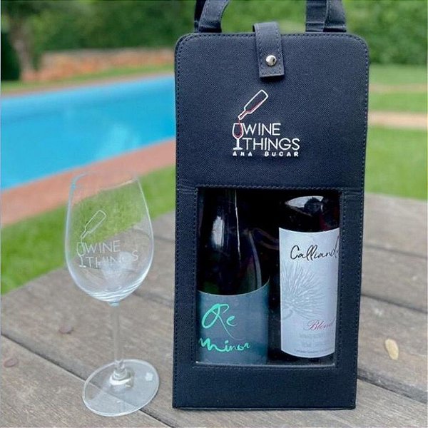 Porta Vinho - Case para transporte de vinhos - 2 Lugares