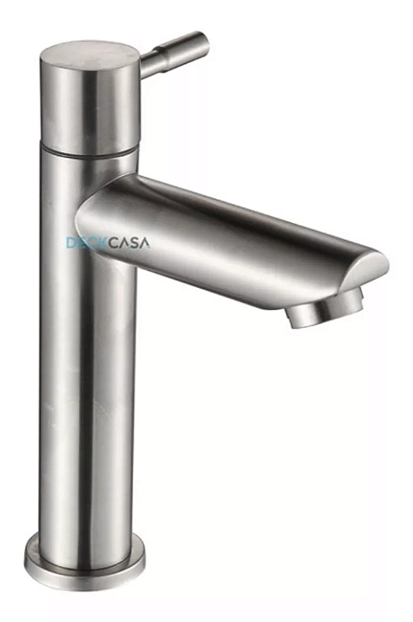 Torneira Banheiro Cromo Lavatório Quadrada Baixa Dc-6609E