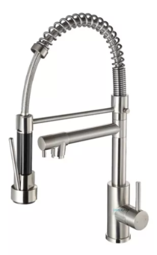 Torneira Gourmet Monocomando Aço Escovado