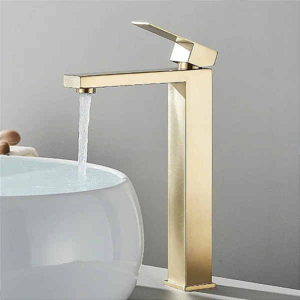MISTURADOR MONOCOMANDO ALTA GOLD ESCOVADO KITBATH SAGITTA