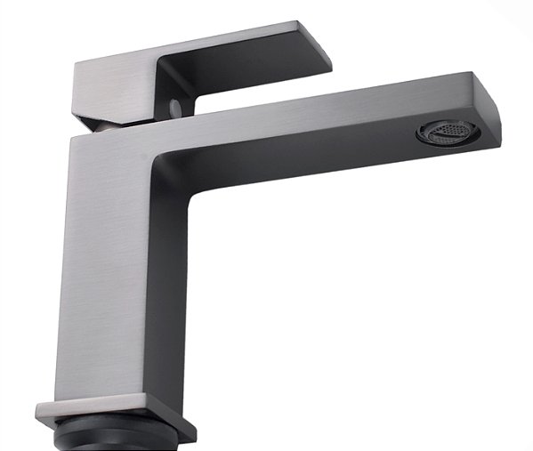Torneira Misturador Bica Baixa Chanfro Graffite