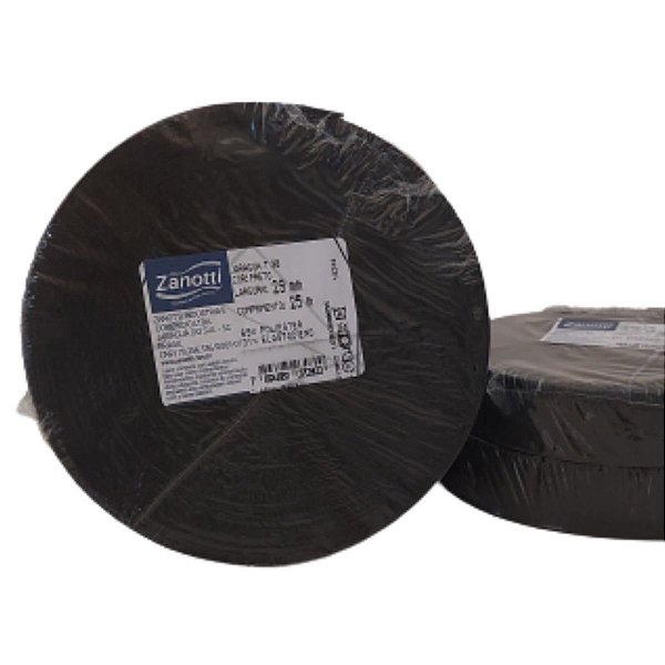 Elástico Crochet Jaraguá 30mm Preto Fio Tinto rolo com 25 mts