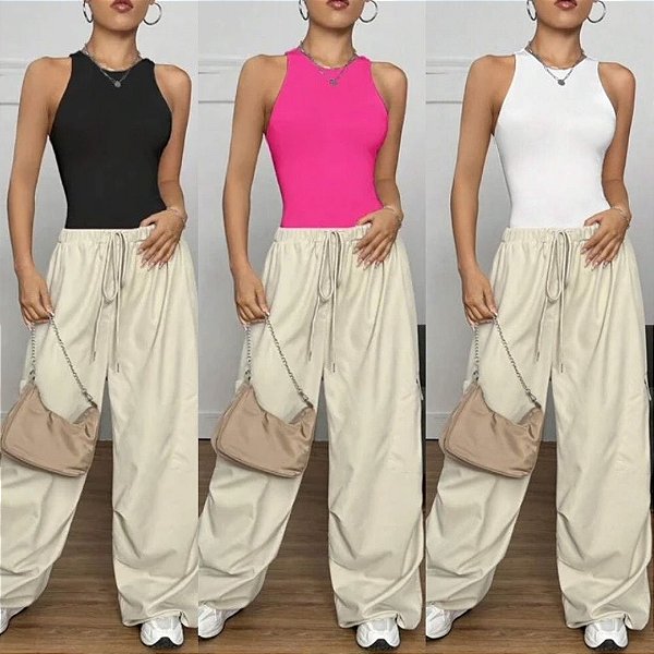 Body Feminino Regata Suplex Básico