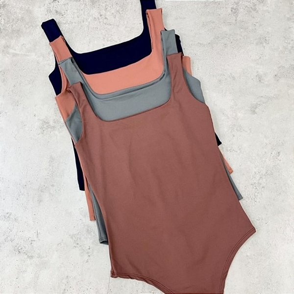 Body Feminino Afrodite Básico Suplex Regata Alcinha Forro Duplo