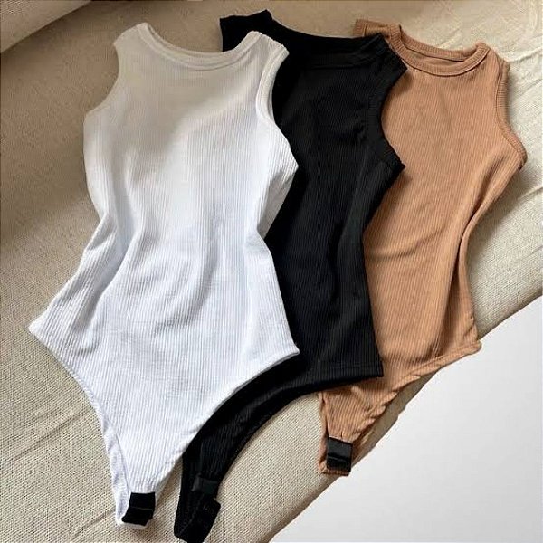 Body Feminino Atena Regata Básico Texturizado Moda Confortável