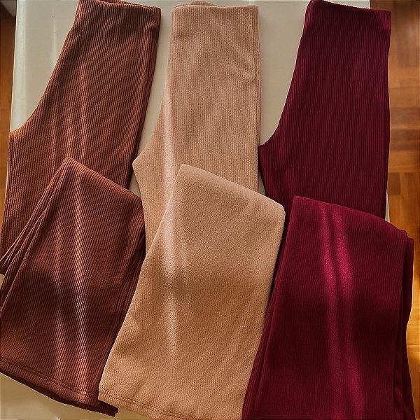 Calça  ANARRUGA Feminina Bailarina Flare Legguing Cintura Alta
