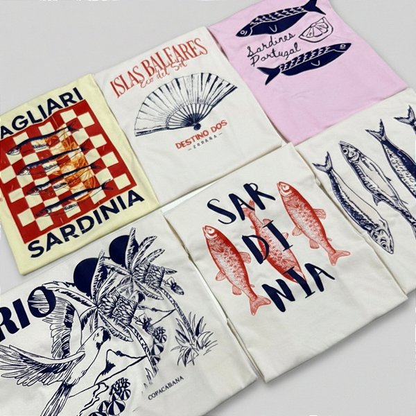 Camiseta Feminina Algodão Estampas sardinha (1)