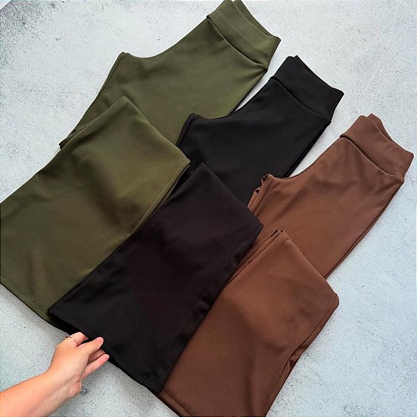 Calça Cintura Alta Bailarina ROMA Estilo Flare Moda Estilosa Tendência