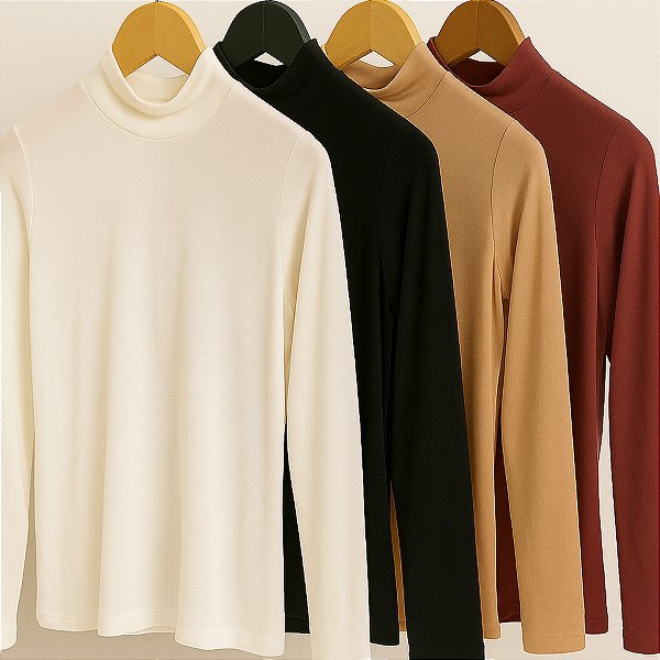 Blusinha Cacharrel de Malha, Gola Alta