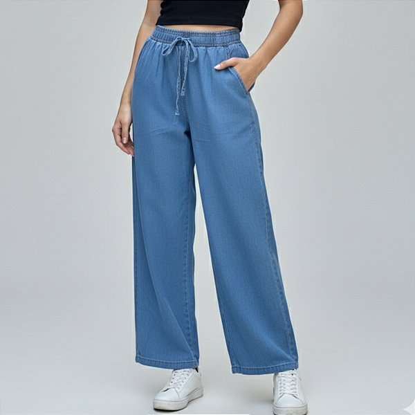 Calça Jeans Pantalona