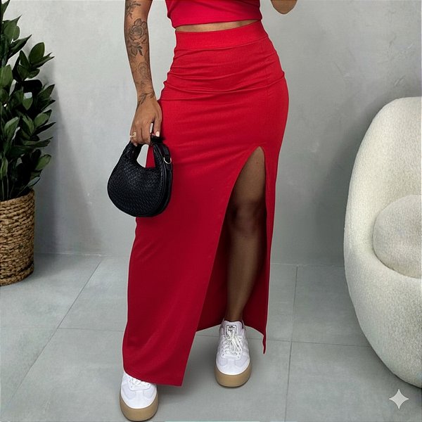 Saia Suplex com fenda lateral