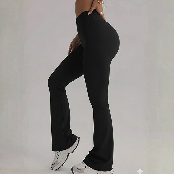 Calça Feminina Bailarina Flare de Poliamida