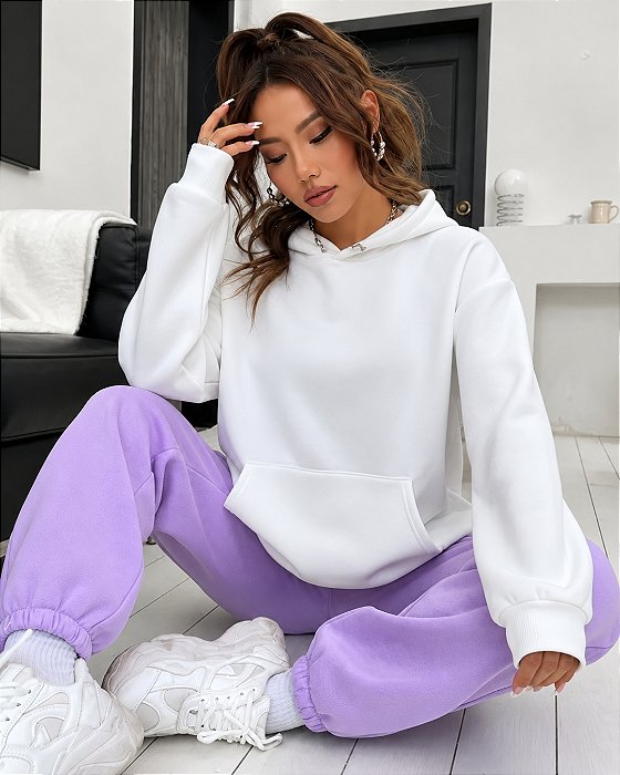 Blusa Moletom fechada com capuz