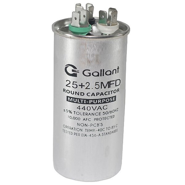 Capacitor Duplo 25 + 2,5 Mfd 440v Gallant