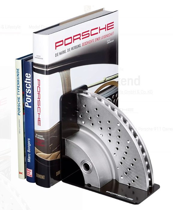 Suporte para livros com disco de freio original Porsche