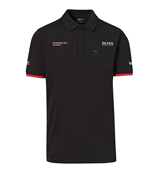 Camisa polo masculina preta Motorsport Hugo Boss