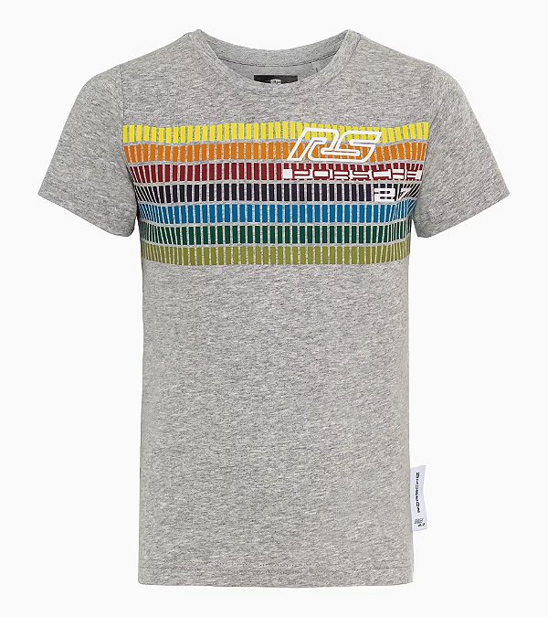 Camiseta Para Criancas Cinza Melange.
