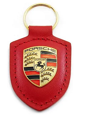 Chaveiro Porsche com Brasão Vermelho