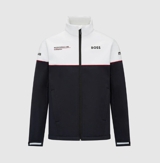 Jaqueta Softshell Masculina Preto/Branco Boss.