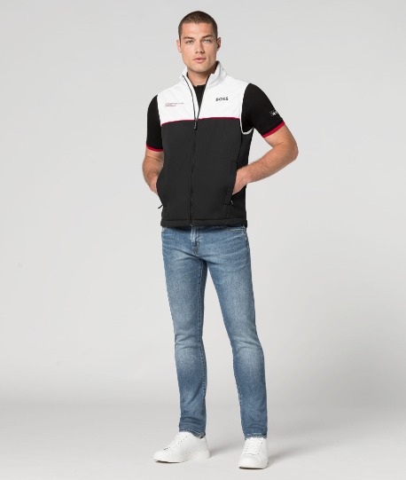 Unisex Bodywarmer Preto/Branco.