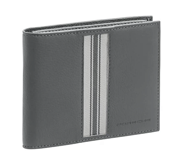 Carteira Masculina Porsche Heritage – Couro Premium Cinza