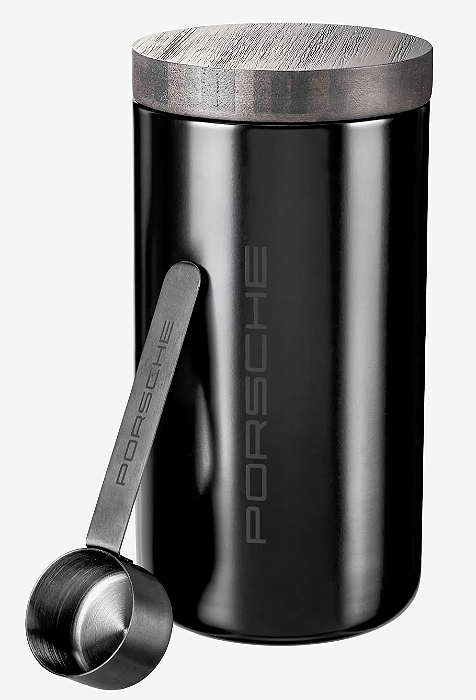 Lata de Café Porsche Aroma Tin – Recipiente Premium com Colher de Dosagem