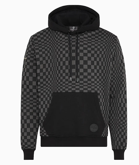 Casaco com capuz unissex preto