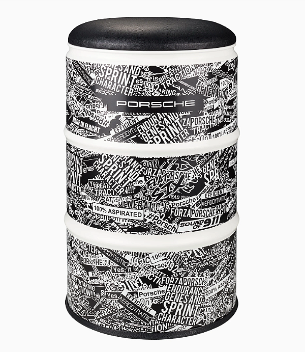 Banqueta Motorsports Barrel Seat Preto/Branco