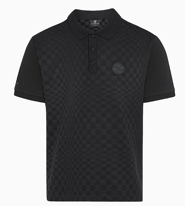Camisa Polo Masculina Porsche Preto Elegante