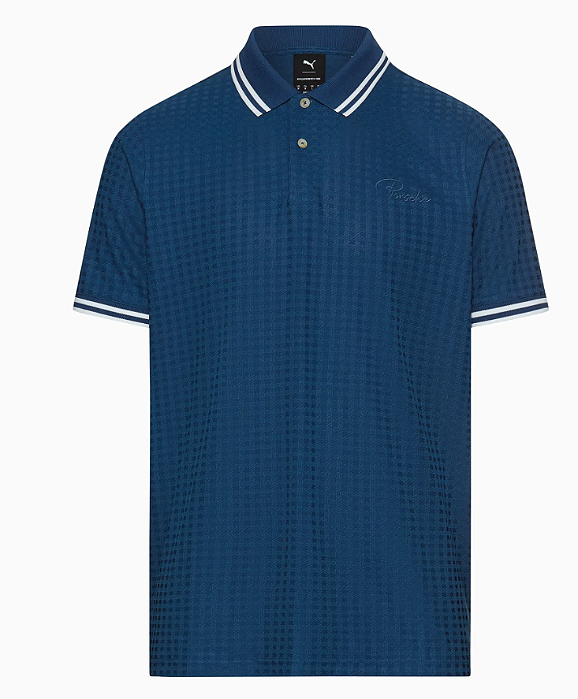 Polo Golf Masculina Porsche Azul Royal
