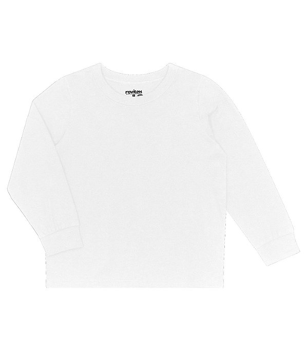 camiseta basica manga longa infantil