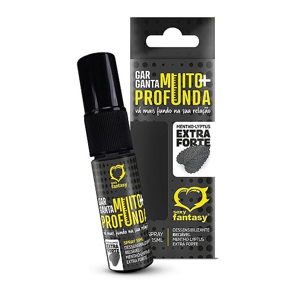Spray Garganta Muito + Profunda Sabor Halls Preto | Dessensibilizante Garganta Profunda 15ml