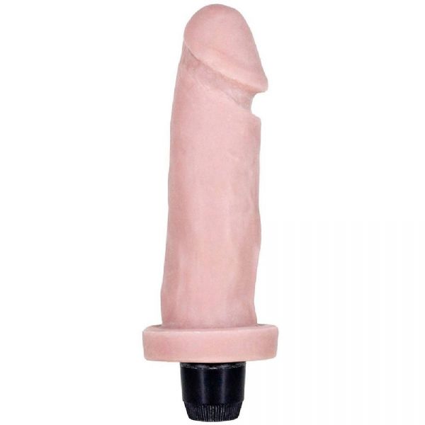 Prótese Cyber Skin 15X4cm Com Vibrador Interno Bege Realística