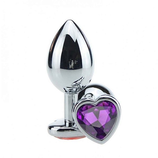 Plug Anal Médio Coração com Pedra