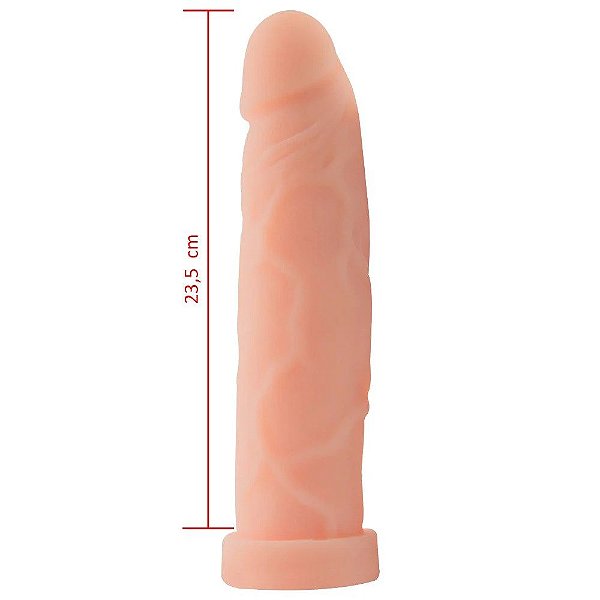 Prótese Cyber Skin 24x6cm Pura Ambição | Pênis Realístico Sexy Fantasy