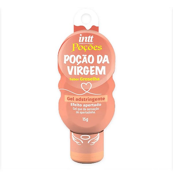 Poção da Virgem Gel Adstringente Feminino Beijável Groselha 15g Poções Intt