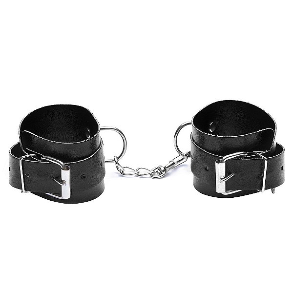 Algemas Bracelete com Fivelas Preto Laminado Kalinka