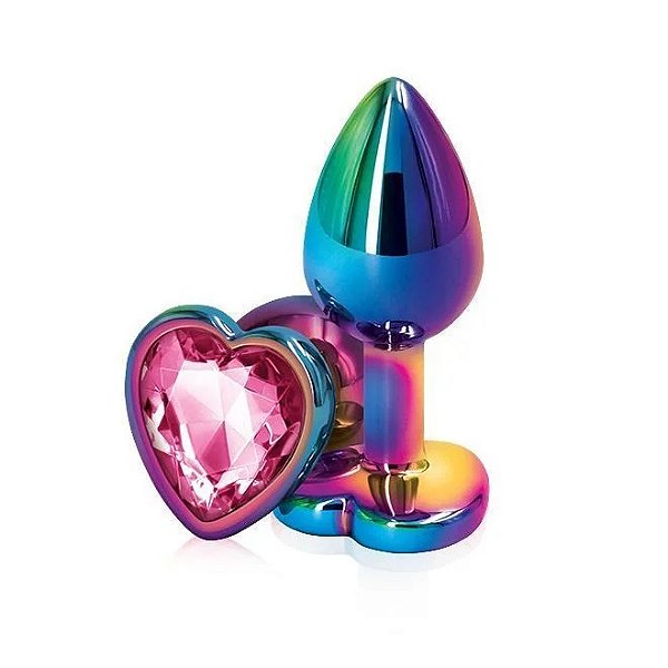 Plug Anal Furtacor Pequeno de Coração com Pedra