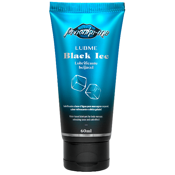 Lubrificante Black Ice Beijável Gelado Refrescante 60ml Lubme Provoke-me