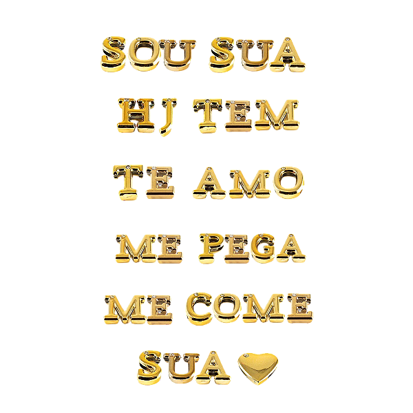 Frase para Calcinha Personalizável | Cor Dourada