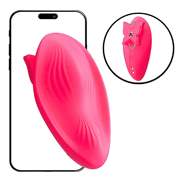 Vibrador de Calcinha com Dedilhado e Imã e Controle por Aplicativo Recarregável