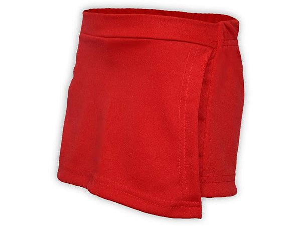 Short Saia Infantil Helanca Vermelha