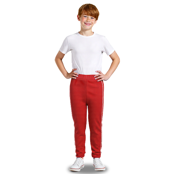 Calça Helanca Infantil Vermelho