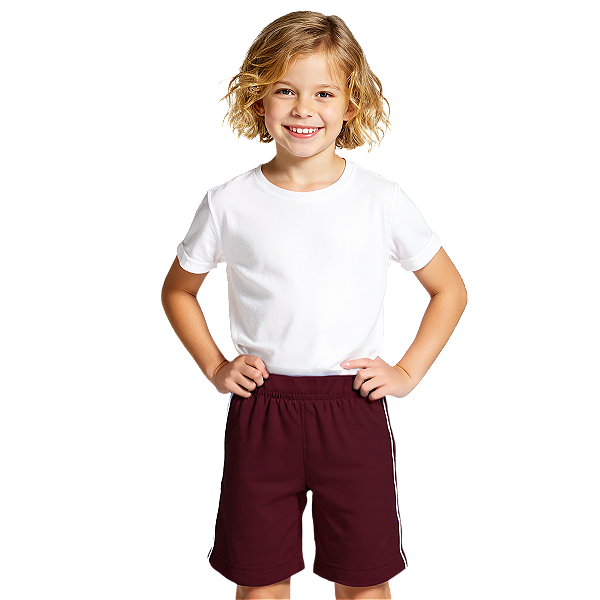 Bermuda Helanca Infantil Vinho