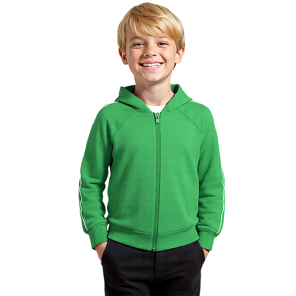 Blusa de Moletom Infantil Verde Bandeira