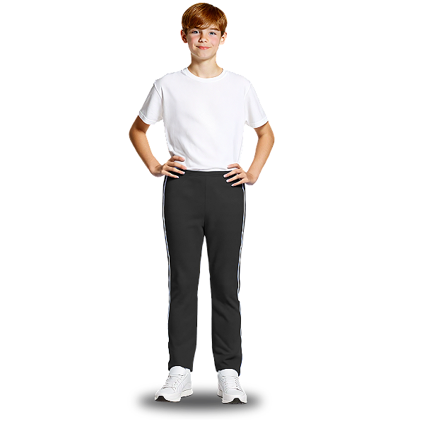 Calça Helanca Juvenil Preta