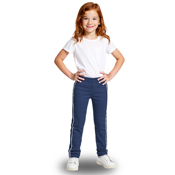 Calça de Moletom Infantil Azul Marinho